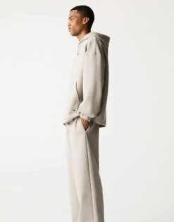 Pull&Bear Wide Leg Tailored Trousers In Ecru For Men Neutral -Pull&Bear Sales 207510641 3