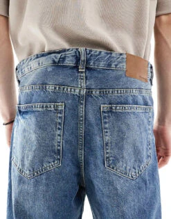 Pull&Bear Loose Fit Jean In Mid Blue For Men 11 Pull&Bear Loose Fit Jean In Mid Blue For Men -Pull&Bear Sales 207510649 4