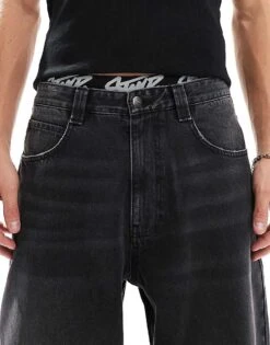 Pull&Bear STWD Waistband Skater Jean In Washed Black For Men 12 Pull&Bear STWD Waistband Skater Jean In Washed Black For Men -Pull&Bear Sales 207510675 5