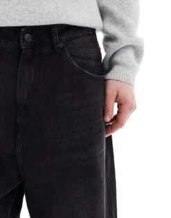 Pull&Bear Super Baggy Fit Jean In Black For Men -Pull&Bear Sales 207510690 5