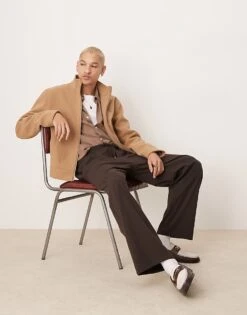 Pull&Bear Co-ord Tailored Trouser In Brown For Men 11 Pull&Bear Co-ord Tailored Trouser In Brown For Men -Pull&Bear Sales 207510709 4