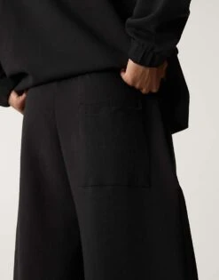 Pull&Bear Wide Leg Tailored Trousers In Black For Men -Pull&Bear Sales 207510727 4