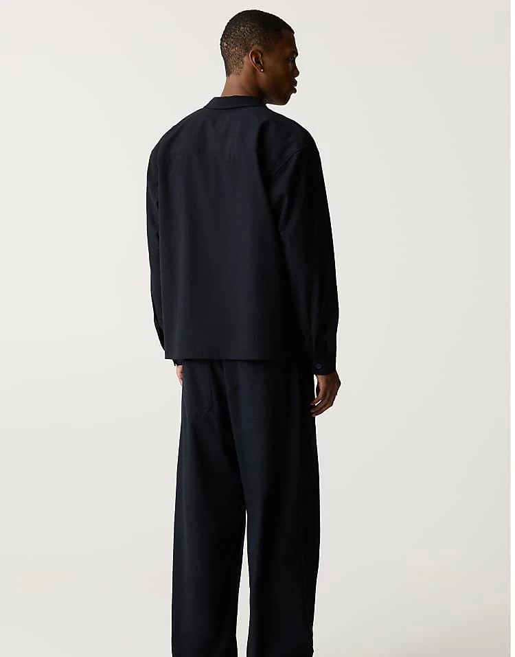 Pull&Bear Co-ord Shirt In Navy For Men 5 Pull&Bear Co-ord Shirt In Navy For Men - Image 3