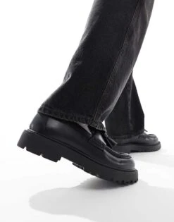 Pull&Bear Faux Leather Loafer With Tassel In Black For Men -Pull&Bear Sales 207520060 4