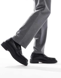 Pull&Bear Square Toe Loafer In Black For Men -Pull&Bear Sales 207520098 4