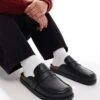 Pull&Bear Slip On Loafers In Black For Men