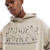 Pull&Bear Bad Ideas Printed Hoodie In Beige For Men Neutral -Pull&Bear Sales 207530024 1 neutral
