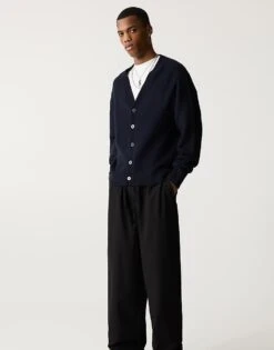 Pull&Bear Cardigan In Navy For Men -Pull&Bear Sales 207531658 3