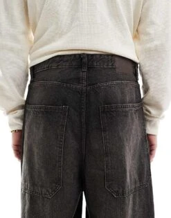 Pull&Bear Mega Baggy Jeans In Black For Men 11 Pull&Bear Mega Baggy Jeans In Black For Men -Pull&Bear Sales 207531662 4