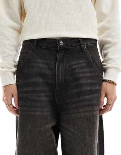 Pull&Bear Mega Baggy Jeans In Black For Men 12 Pull&Bear Mega Baggy Jeans In Black For Men -Pull&Bear Sales 207531662 5