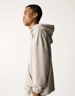 Pull&Bear Premium Hoodie In Grey For Men -Pull&Bear Sales 207539264 3