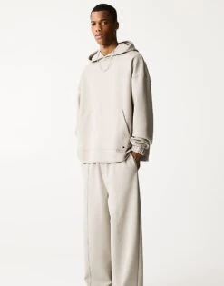 Pull&Bear Premium Hoodie In Grey For Men -Pull&Bear Sales 207539264 4