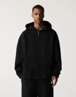 Pull&Bear Premium Hoodie In Black For Men -Pull&Bear Sales 207539287 1 black 1