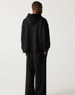 Pull&Bear Premium Hoodie In Black For Men -Pull&Bear Sales 207539287 4