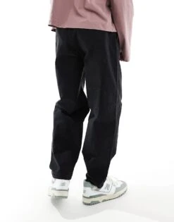 Pull&Bear Loose Fit Casual Trousers In Black For Men -Pull&Bear Sales 207550027 3