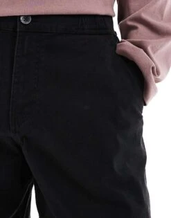 Pull&Bear Loose Fit Casual Trousers In Black For Men -Pull&Bear Sales 207550027 4