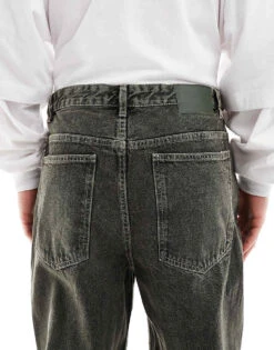 Pull&Bear Wide Leg Washed Trouser In Grey For Men -Pull&Bear Sales 207550068 4