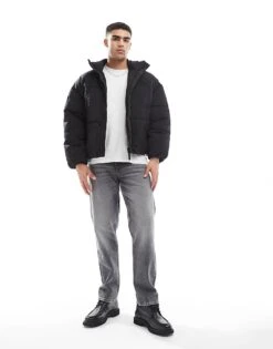 Pull&Bear Puffer Jacket In Black For Men -Pull&Bear Sales 207559778 4