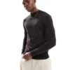 Pull&Bear Knitted Jumper In Chocolate For Men Brown