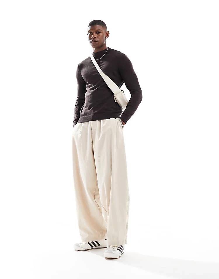 Pull&Bear Knitted Jumper In Chocolate For Men Brown 6 Pull&Bear Knitted Jumper In Chocolate For Men Brown - Image 4