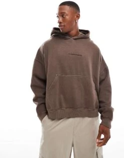 Pull&Bear It's Faith Printed Hoodie In Washed Brown For Men 11 Pull&Bear It's Faith Printed Hoodie In Washed Brown For Men -Pull&Bear Sales 207559855 1 brown 1