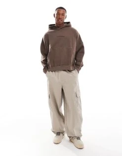 Pull&Bear It's Faith Printed Hoodie In Washed Brown For Men 10 Pull&Bear It's Faith Printed Hoodie In Washed Brown For Men -Pull&Bear Sales 207559855 4