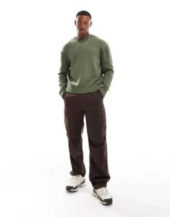 Pull&Bear Knitted Exposed Seam Jumper In Khaki For Men Green 10 Pull&Bear Knitted Exposed Seam Jumper In Khaki For Men Green -Pull&Bear Sales 207559874 4