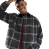 Pull&Bear Flannel Check Shirt In Black For Men -Pull&Bear Sales 207631044 1 black