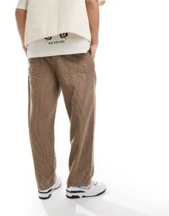 Pull&Bear Wide Leg Corduroy Trouser In Beige For Men Neutral 10 Pull&Bear Wide Leg Corduroy Trouser In Beige For Men Neutral -Pull&Bear Sales 207631060 3