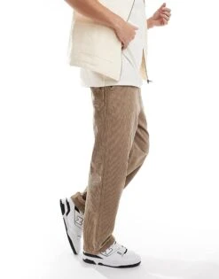 Pull&Bear Wide Leg Corduroy Trouser In Beige For Men Neutral 12 Pull&Bear Wide Leg Corduroy Trouser In Beige For Men Neutral -Pull&Bear Sales 207631060 5