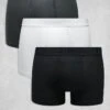 Pull&Bear 3 Pack Boxers Contrast Waistband In White, Grey And Black For Men -Pull&Bear Sales 207645522 1 black