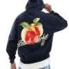 Pull&Bear STWD Peach Hoodie In Navy For Men -Pull&Bear Sales 207871958 1 navy