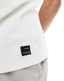 Pull&Bear Ribbed Boxy T-shirt In White For Men 9 Pull&Bear Ribbed Boxy T-shirt In White For Men -Pull&Bear Sales 207875869 3