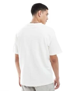 Pull&Bear Ribbed Boxy T-shirt In White For Men 10 Pull&Bear Ribbed Boxy T-shirt In White For Men -Pull&Bear Sales 207875869 4