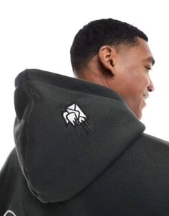 Pull&Bear Out Of Office Embroidered Hoodie In Dark Green For Men 9 Pull&Bear Out Of Office Embroidered Hoodie In Dark Green For Men -Pull&Bear Sales 207875895 3