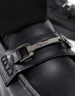 Pull&Bear Metal Trim Loafer In Black For Men -Pull&Bear Sales 207883670 3
