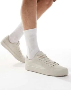 Pull&Bear Retro Trainer In Beige For Men White -Pull&Bear Sales 207938830 1 white 1
