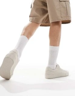 Pull&Bear Retro Trainer In Beige For Men White -Pull&Bear Sales 207938830 3