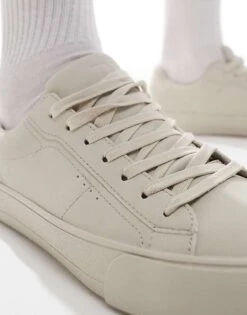 Pull&Bear Retro Trainer In Beige For Men White -Pull&Bear Sales 207938830 5