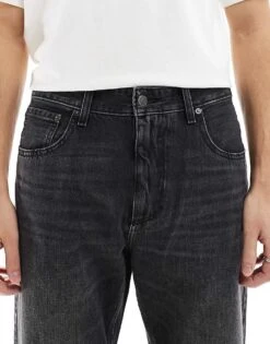 Pull&Bear Straight Vintage Fit Jean In Black For Men -Pull&Bear Sales 208004812 4