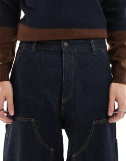 Pull&Bear Wide Leg Jean In Denim Blue For Men -Pull&Bear Sales 208004828 4