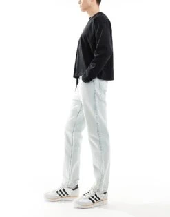 Pull&Bear Straight Vintage Fit Jean In Light Blue For Men -Pull&Bear Sales 208004869 3