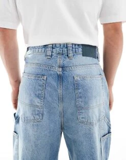 Pull&Bear Baggy Front Pocket Detail Jeans In Washed Blue For Men 11 Pull&Bear Baggy Front Pocket Detail Jeans In Washed Blue For Men -Pull&Bear Sales 208004877 4