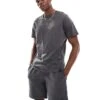 Pull&Bear Lounge T-shirt And Short Set In Dark Grey For Men -Pull&Bear Sales 208008150 1 grey