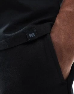 Pull&Bear Lounge T-shirt And Short Set In Black For Men -Pull&Bear Sales 208008160 3