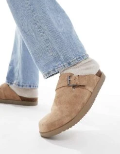 Pull&Bear Slide On Mules In Beige For Men Neutral -Pull&Bear Sales 208015629 1 neutral 1