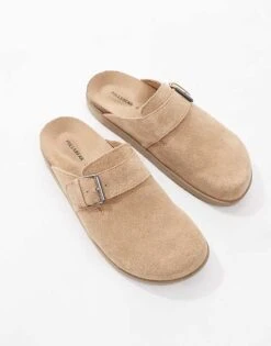 Pull&Bear Slide On Mules In Beige For Men Neutral -Pull&Bear Sales 208015629 4