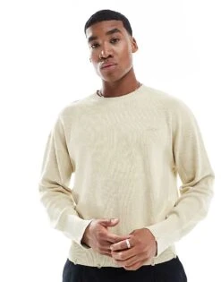 Pull&Bear STWD Knitted Jumper In Sand For Men Beige -Pull&Bear Sales 208031885 3
