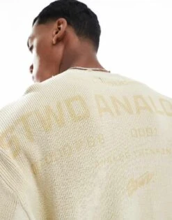 Pull&Bear STWD Knitted Jumper In Sand For Men Beige -Pull&Bear Sales 208031885 4