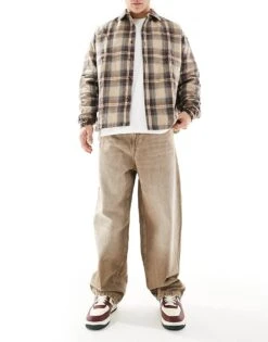 Pull&Bear Skater Fit Jean In Heavy Washed Brown For Men -Pull&Bear Sales 208034556 1 brown 1